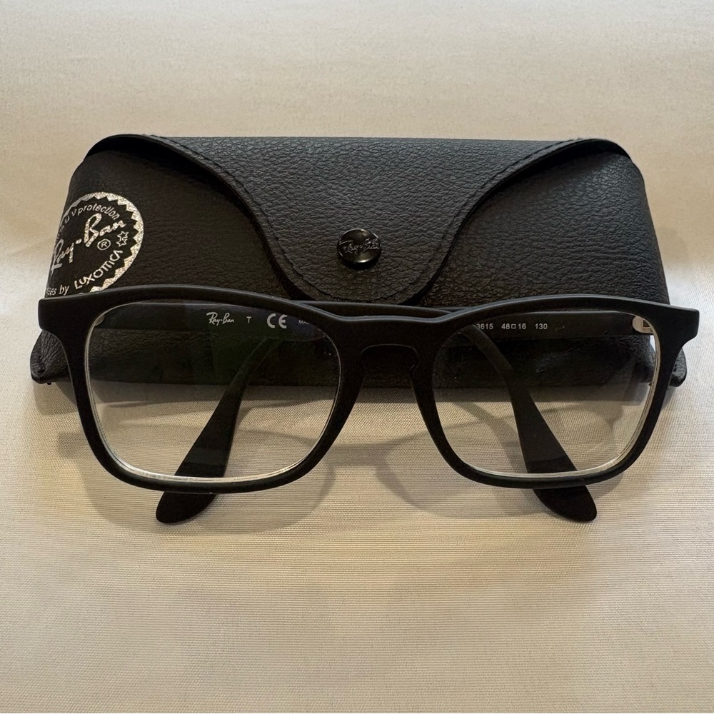 Ray-Ban Kids Eyeglasses, Matte Black RB1553 3615 48-16-130‎ Frames Only w/ case.